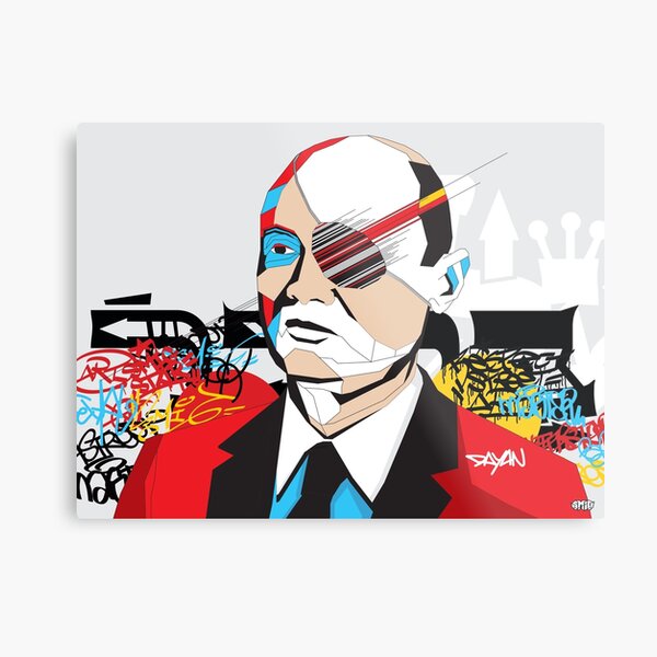 Moshe Dayan - Pop Art Israeli leader gift Metal Print