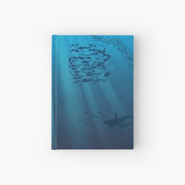 Deep Sea Schools of Fish Design Hardcover Journal