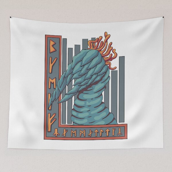 Item preview, dragon on the background of a Scandinavian text designed and sold by Takkol.