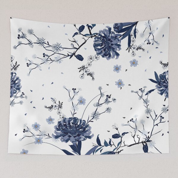 Item preview, Blue flowers designed and sold by mischellero.