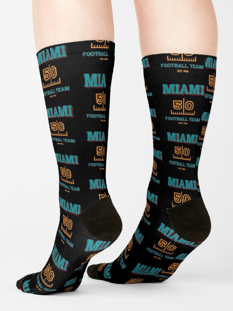 Miami Football Socks Teal 