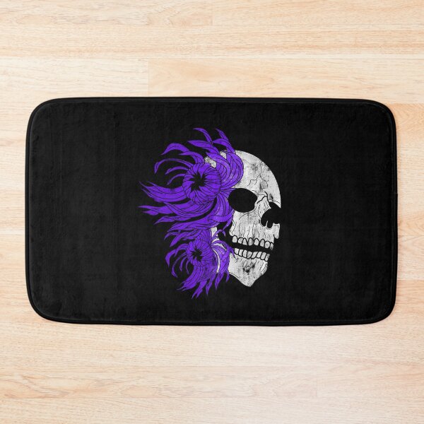 Item preview, Skull and purple chrysanthemums designed and sold by BV-creas.