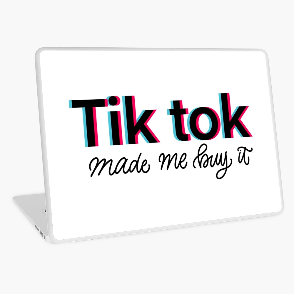 TIKTOK Made Me Buy It Sticker Social Media in Black Pink 