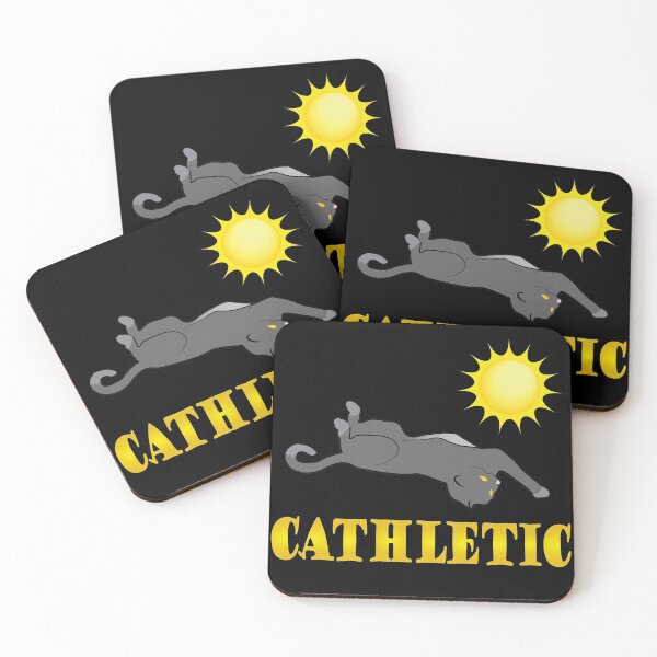 Item preview, Cathletic Funny Lazy Cat Lying in the Sun designed and sold by TheInkElephant.