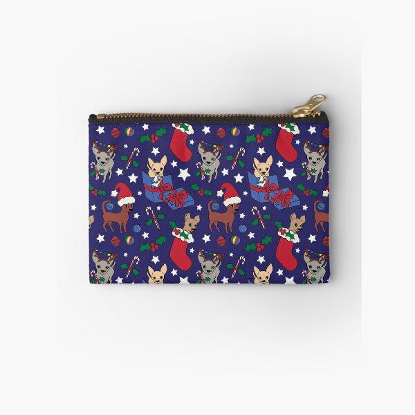 Item preview, Chihuahua navideño chihuahuas - azul marino designed and sold by LittleBettyMakes.