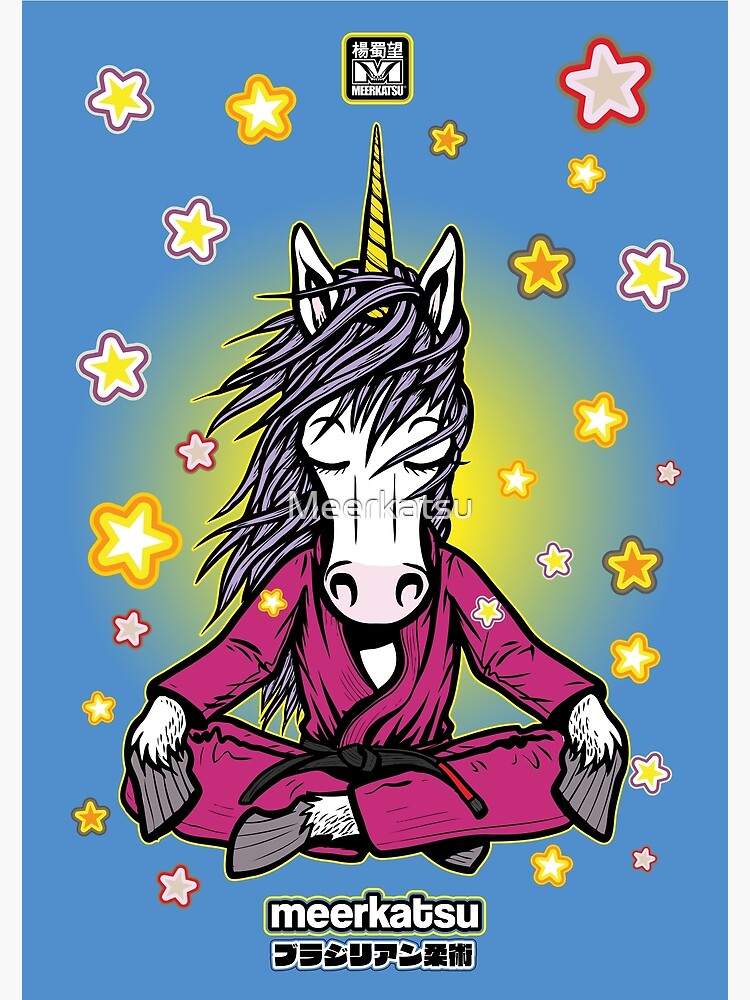 Thumbnail 3 of 3, Canvas Print, Zen Unicorn designed and sold by Meerkatsu.