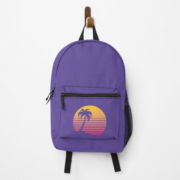 Item preview, Synthwave Vaporwave Sun with lateral Palm Tree designed and sold by Babrr.