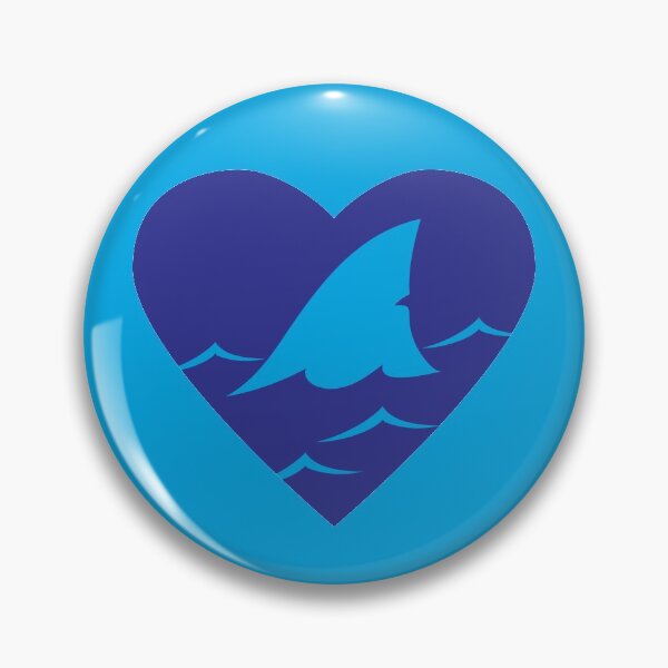 Item preview, LOVE: Sharks (blue) designed and sold by Peppermint Narwhal.