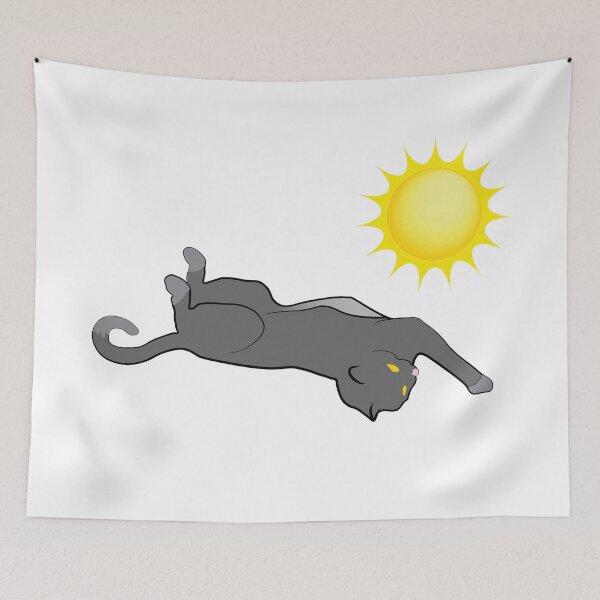 Item preview, Funny Lazy Cat Lying in the Sun designed and sold by TheInkElephant.