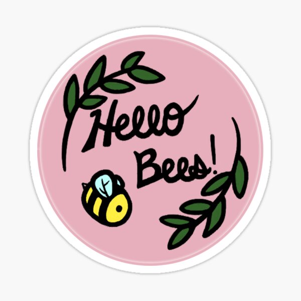 Item preview, Hello Bees! (pink) designed and sold by swankytim.