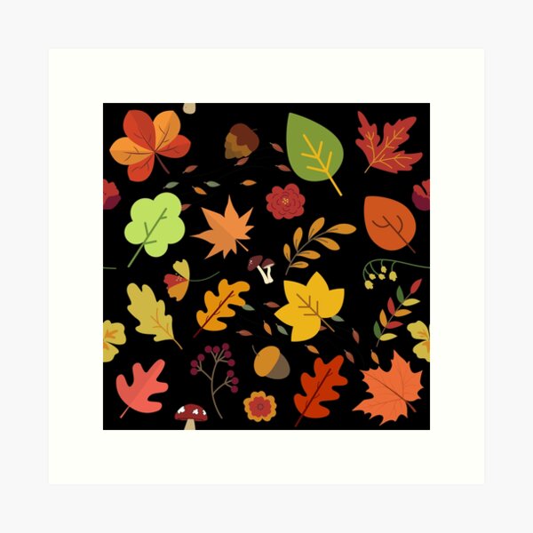 Item preview, Fall/autumn leaves pattern designed and sold by Pattern-ify.
