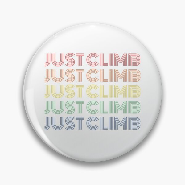 Item preview, Just Climb Colorful Retro Hippy Rock Climbing Design designed and sold by rockclimblife.