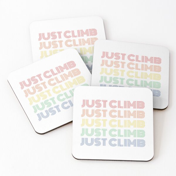 Item preview, Just Climb Colorful Retro Hippy Rock Climbing Design designed and sold by rockclimblife.