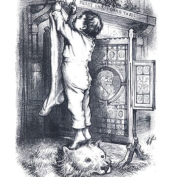 Artwork thumbnail, Vintage Santa Claus Etching "Twas The Night Before Christmas" by Thomas Nast by Douglas E. Welch Design and Photography