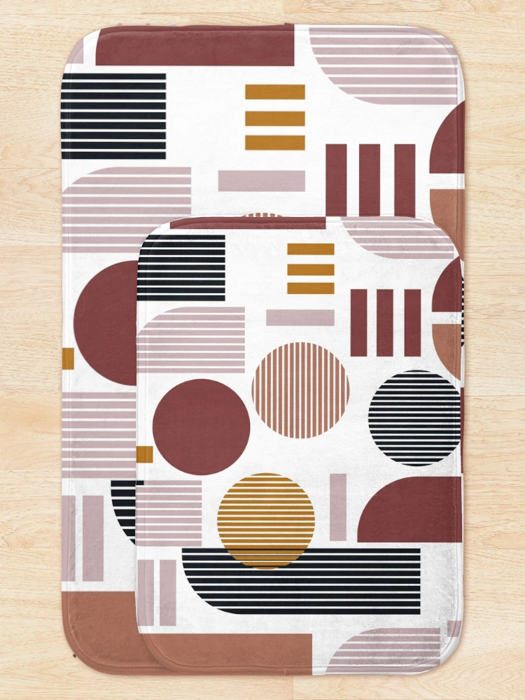 Thumbnail 5 of 6, Bath Mat, Geometric Pattern designed and sold by mischellero.