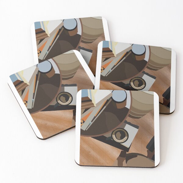 Item preview, Aerial View, Coffee and Books Study Inspo designed and sold by piperdooley.