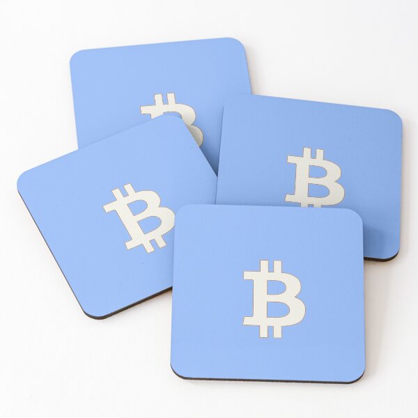 Item preview, white bitcoin blue designed and sold by ZiphGames.