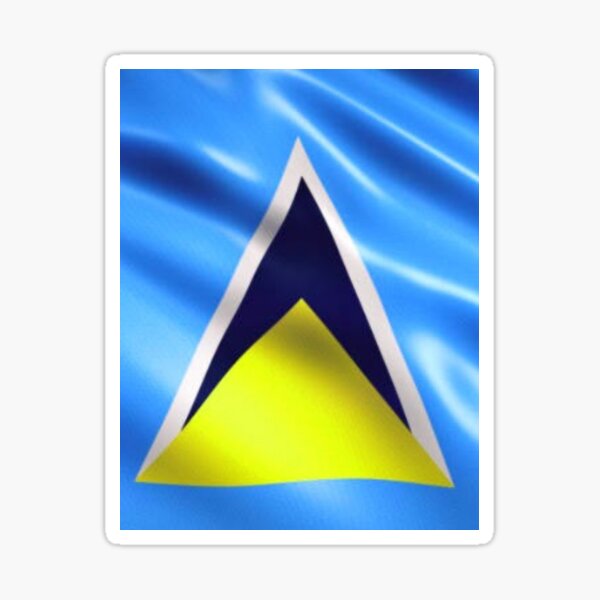 Autocollant Drapeau Saint Lucia Sainte Lucie sticker flag