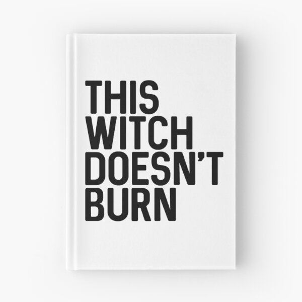 Item preview, THIS WITCH DOESNT BURN feminist text slogan designed and sold by MacPean.