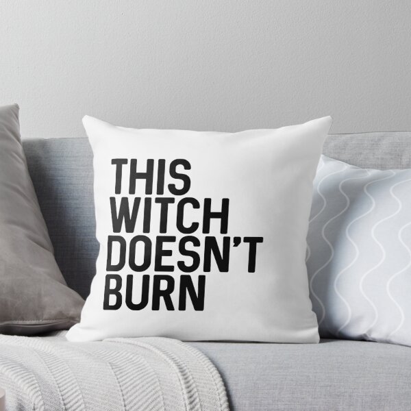 Item preview, THIS WITCH DOESNT BURN feminist text slogan designed and sold by MacPean.