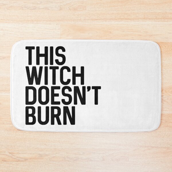 Item preview, THIS WITCH DOESNT BURN feminist text slogan designed and sold by MacPean.