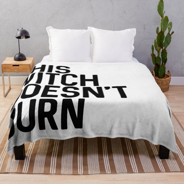 Item preview, THIS WITCH DOESNT BURN feminist text slogan designed and sold by MacPean.