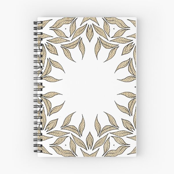 Item preview, White and Burlap Leaf Mandala designed and sold by Sarah Krafft.