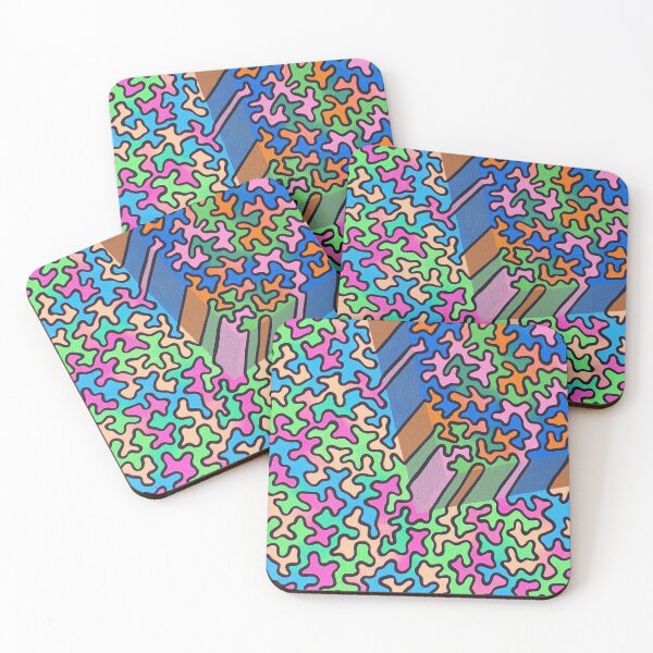 Item preview, Colorful squiggle pattern illusion designed and sold by jengeecreations.