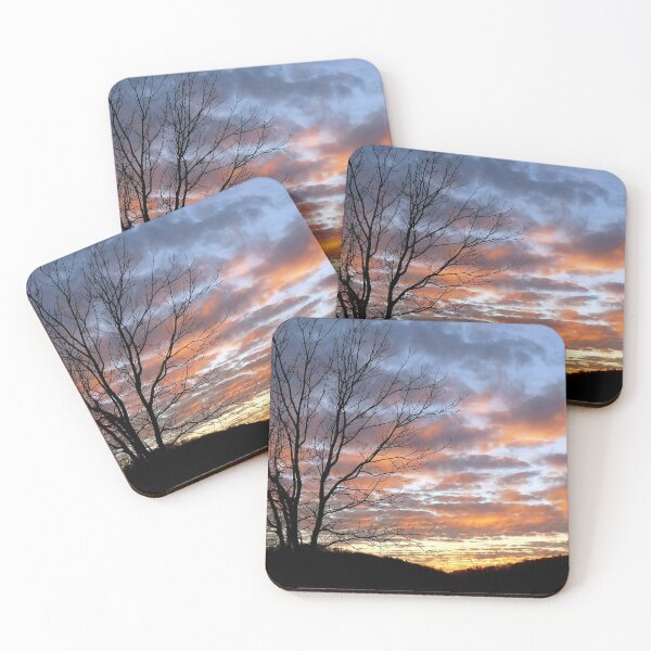 Item preview, Bare Tree Sillhouette on Colorful Cloudy Sky designed and sold by Patrincia.