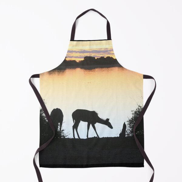 Item preview, Antelope Silhouettes at Sunset. Chobe River, South Africa designed and sold by KarenZuk.