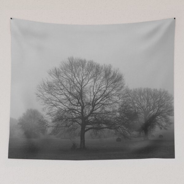 Item preview, Black and White Foggy Field designed and sold by StampCity.
