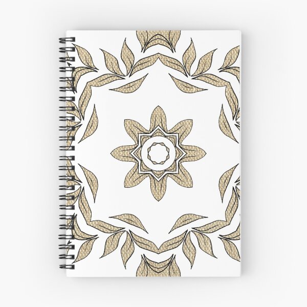 Item preview, White and Burlap Leaf Mandala designed and sold by Sarah Krafft.