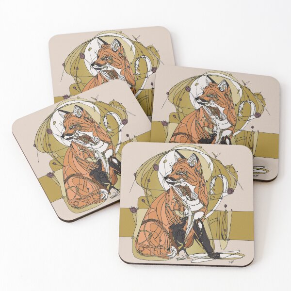 Item preview, Art Nouveau Fox Pink designed and sold by esmeemaclaren.