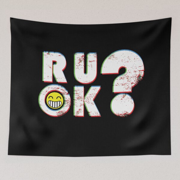 Item preview, R U OK? Retro-style design designed and sold by JinxWhaleDesign.