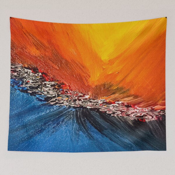 Item preview, Fire and Water Collide, Abstract Painting designed and sold by Spiritualish.
