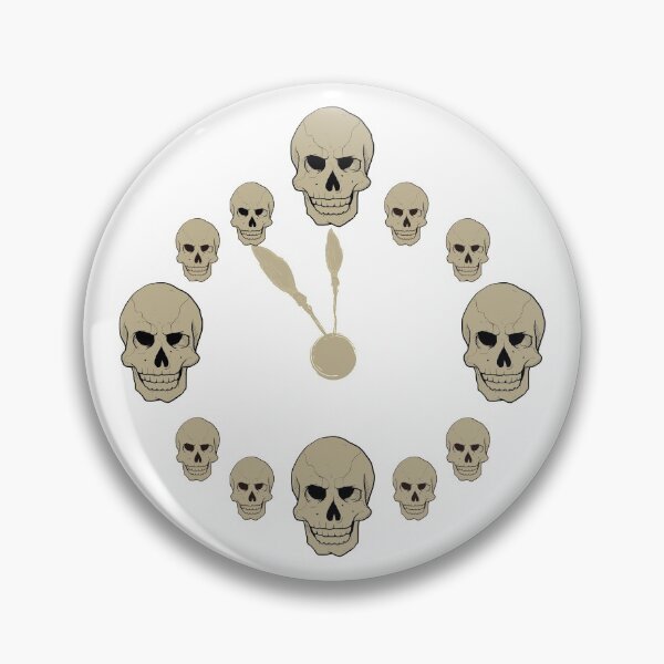 Item preview, Scary Halloween skull clock designed and sold by The Logical Being.