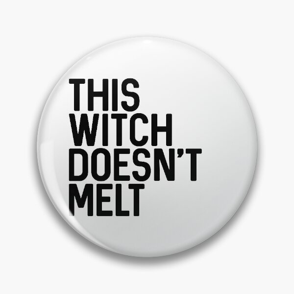 Item preview, THIS WITCH DOESNT MELT feminist text slogan designed and sold by MacPean.