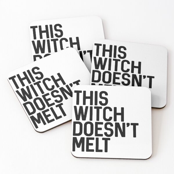 Item preview, THIS WITCH DOESNT MELT feminist text slogan designed and sold by MacPean.