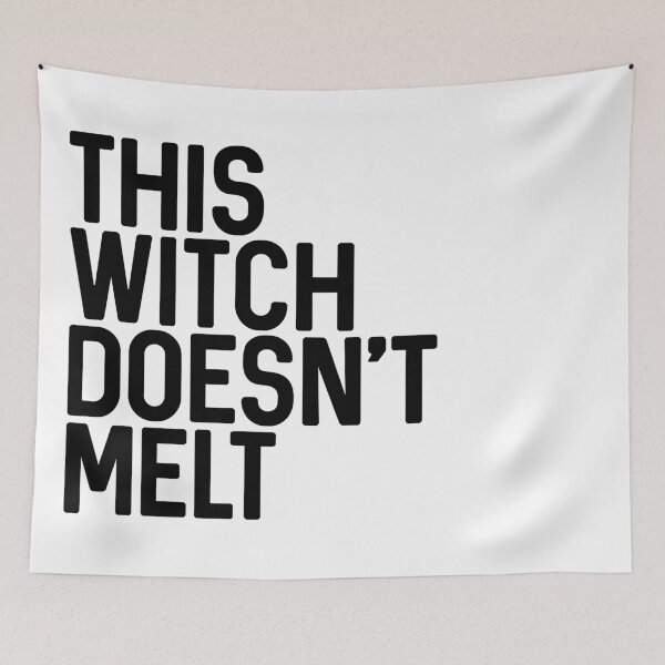 Item preview, THIS WITCH DOESNT MELT feminist text slogan designed and sold by MacPean.