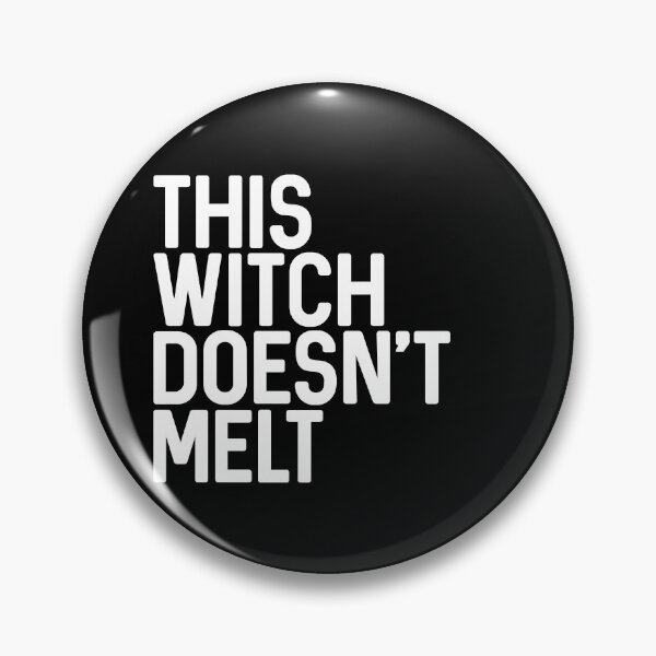 Item preview, THIS WITCH DOESNT MELT feminist text slogan designed and sold by MacPean.