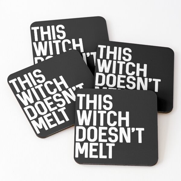 Item preview, THIS WITCH DOESNT MELT feminist text slogan designed and sold by MacPean.