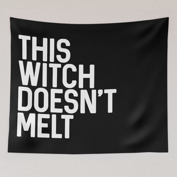 Item preview, THIS WITCH DOESNT MELT feminist text slogan designed and sold by MacPean.