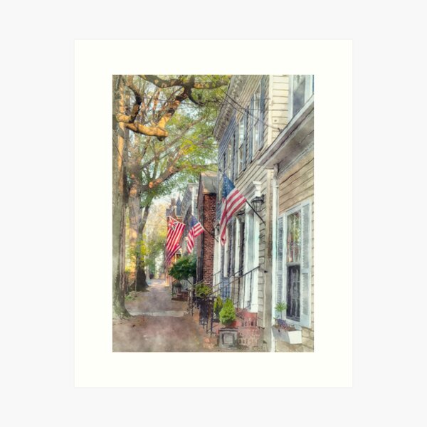 Item preview, Flags in Old Town Alexandria designed and sold by Ollivrosa.