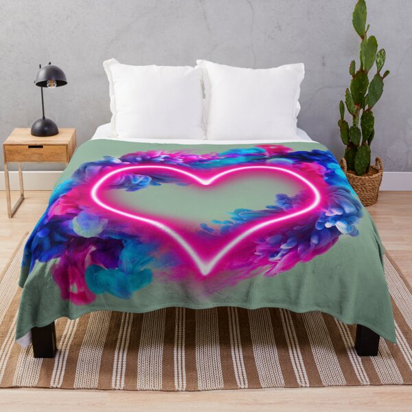 Item preview, The neon heart in the colored clouds. designed and sold by Karine Dupras.