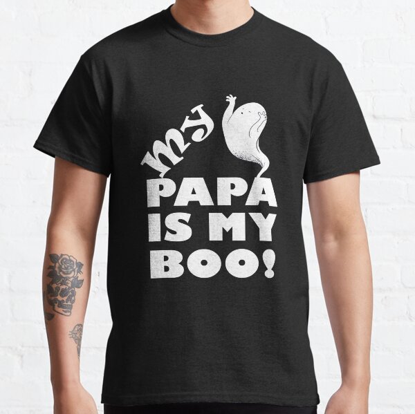 My PAPA is My Boo, Kids Halloween Shirt, Halloween Sweater for Kids, Shirts for Halloween | Pumpkin Spice Shirt, cute gift, mum daddy papa Classic T-Shirt
