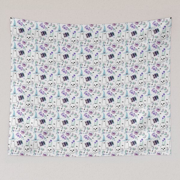 Item preview, Spoopy Halloween Pattern White Background designed and sold by Grimdol Fair.