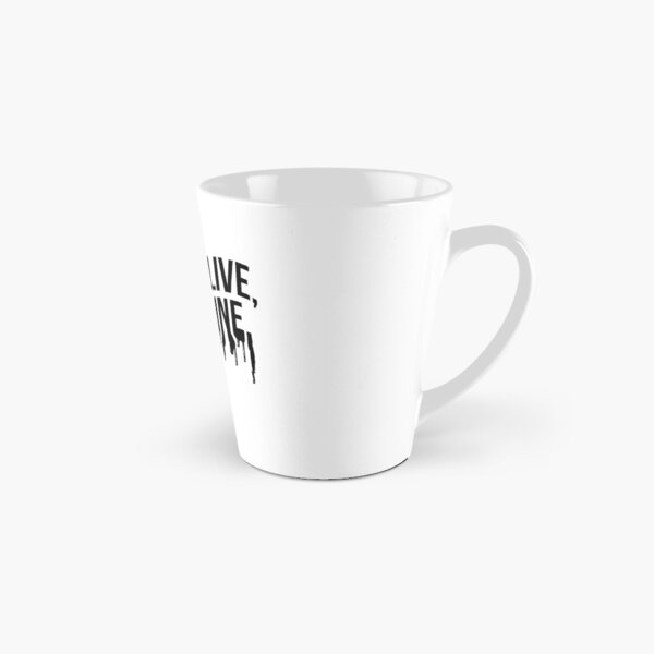 Black Drip Text (White) Tall Mug