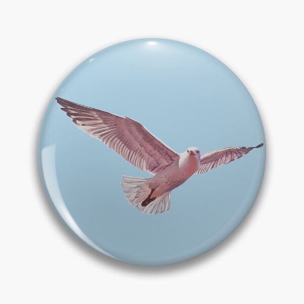 Item preview, Pink Gull 2 - herring gull painting (no background) designed and sold by Emily Bickell.