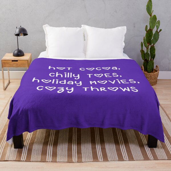 Item preview, Cozy Holiday Poem in White and Purple with Hearts designed and sold by Whoopsidoodle.