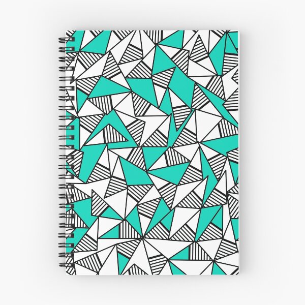 Item preview, Modern Teal, Black, & White Striped Triangles designed and sold by Blkstrawberry.